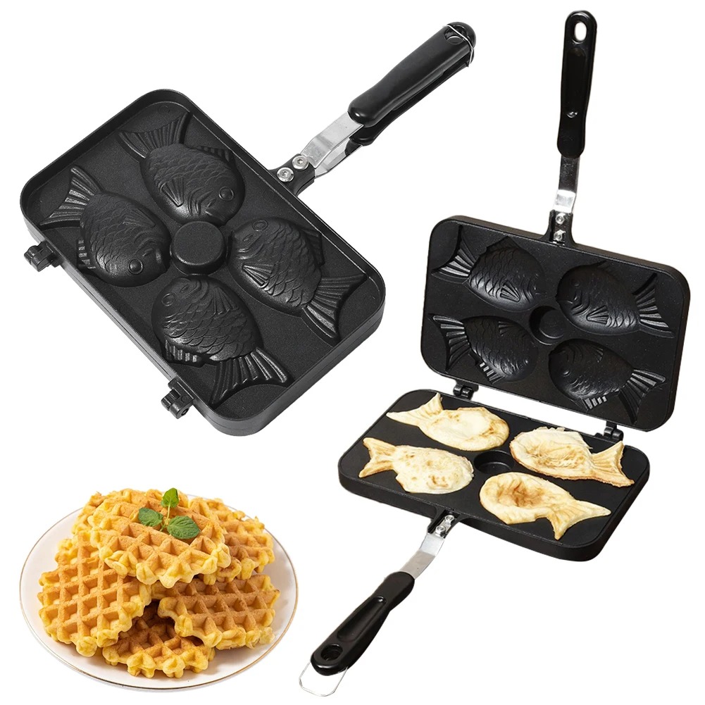 Tteokbokki Rice Cake - Japanese Taiyaki Waffle Maker Double Fish