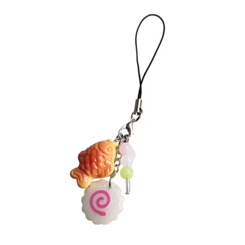 Cute Acrylic Pink Squid Roll P - Tteokbokki Rice Cake recension och pris